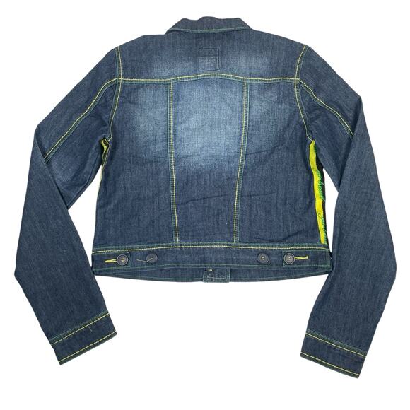 Marithe Francois Girbaud Womens Large Denim Jacket Contrast Stitch - Picture 2 of 7